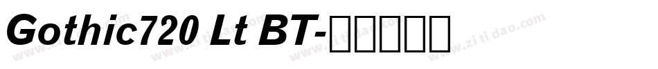 Gothic720 Lt BT字体转换